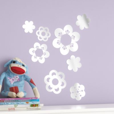 Mirrored Flower Wall Decals