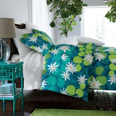 Lily Pad Percale Comforter Cover - The Company Store bedding