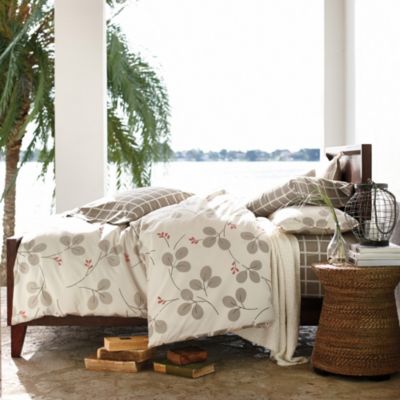 Company Organic Tyler Leaf Percale Duvet Cover & Sham