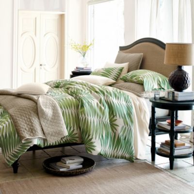 Comfort Wash Palm Forest Linen Duvet Cover & Sham