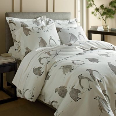 Penguin Parade Flannel Bedding