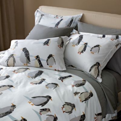 Penguin Promenade Flannel Bedding
