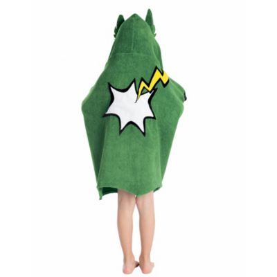 Green Super Hero Hooded Towel