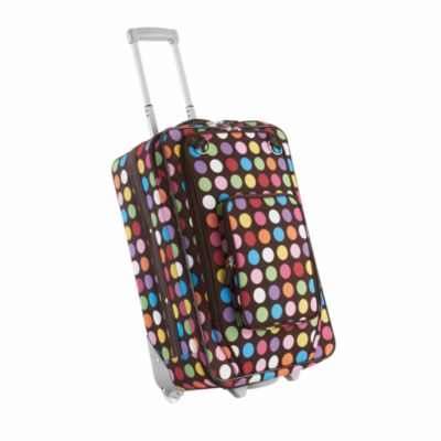 Explorer Rolling Suitcase - Brown Dot
