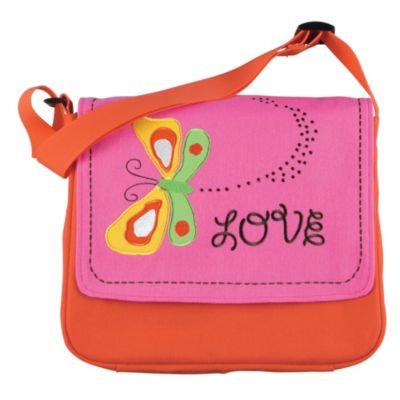 Butterfly Appliquéd Messenger Bag