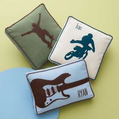 Boys' Appliquéd Decorative Pillows