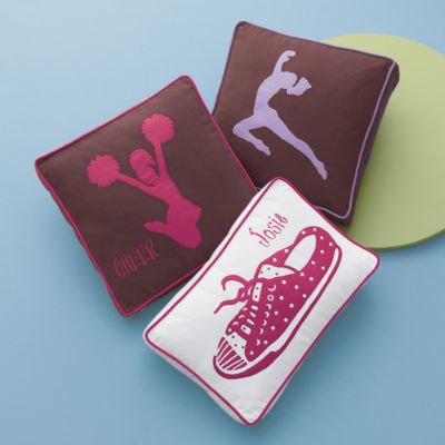 Girls' Appliquéd Decorative Pillows