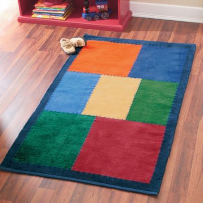 Multi-Patch Chenille Rug (Primary Colors)