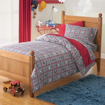 Doggy Plaid Flannel Percale