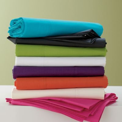 Classic Percale Solid Fitted Sheets, Twin X-Long - The Company Store bedding