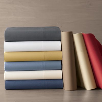 400-Thread Count Supima Percale Extra Deep Fitted Sheets, Cal King - The bedding