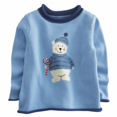 Candy Cane Bear Roll-Neck Sweaters