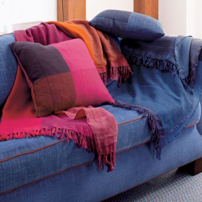 Colorblock Wool Throw and Sham