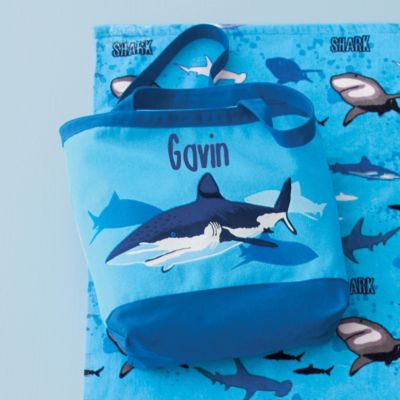Shark Appliquéd Tote