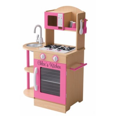 Pink Wooden Kitchen