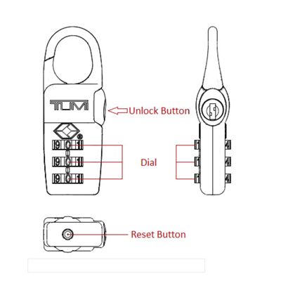 setting luggage lock