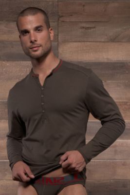 C-IN2&reg; Pop Color Long-Sleeve Henley