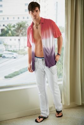 ANDRES VELASCO® DUSK SHIRT & YOUNG REPUBLIC® WHITE JEANS
