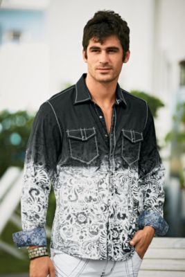 Smash® Paisley Print Tye Dyed Shirt
