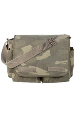 Vintage Woodland Messenger Bag
