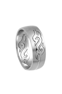 Freestyle® Stainless Steel Tribal Curving Ring
