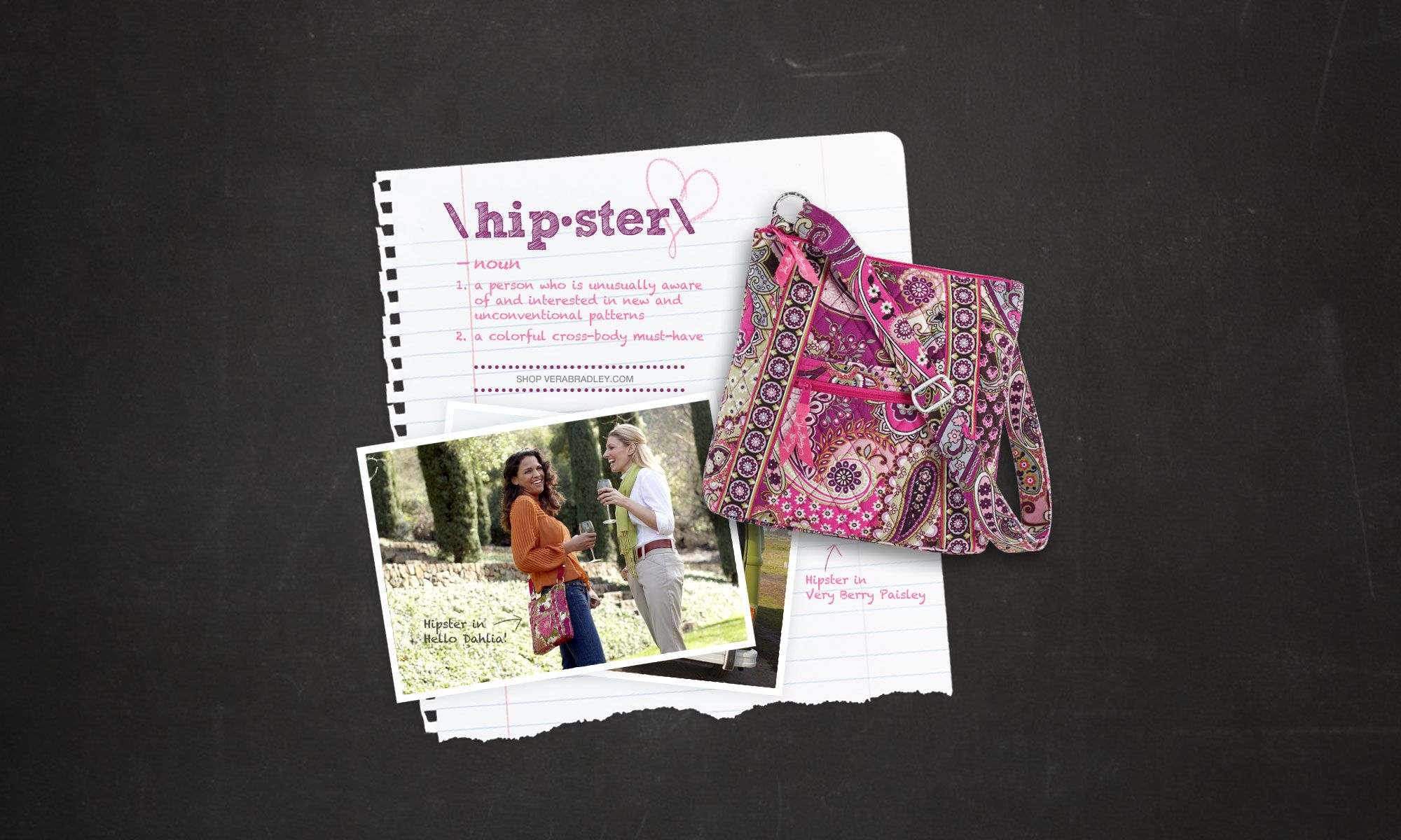 Hipster in Very Berry Paisley