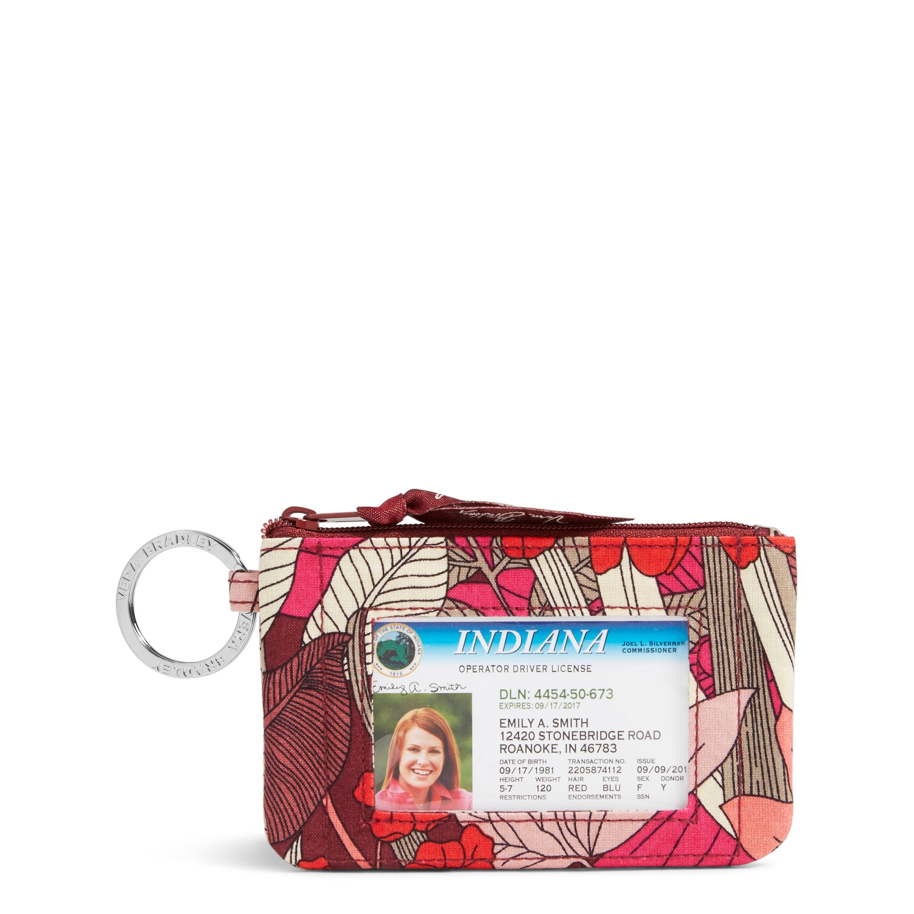 Vera Bradley Zip ID Case in Bohemian Blooms