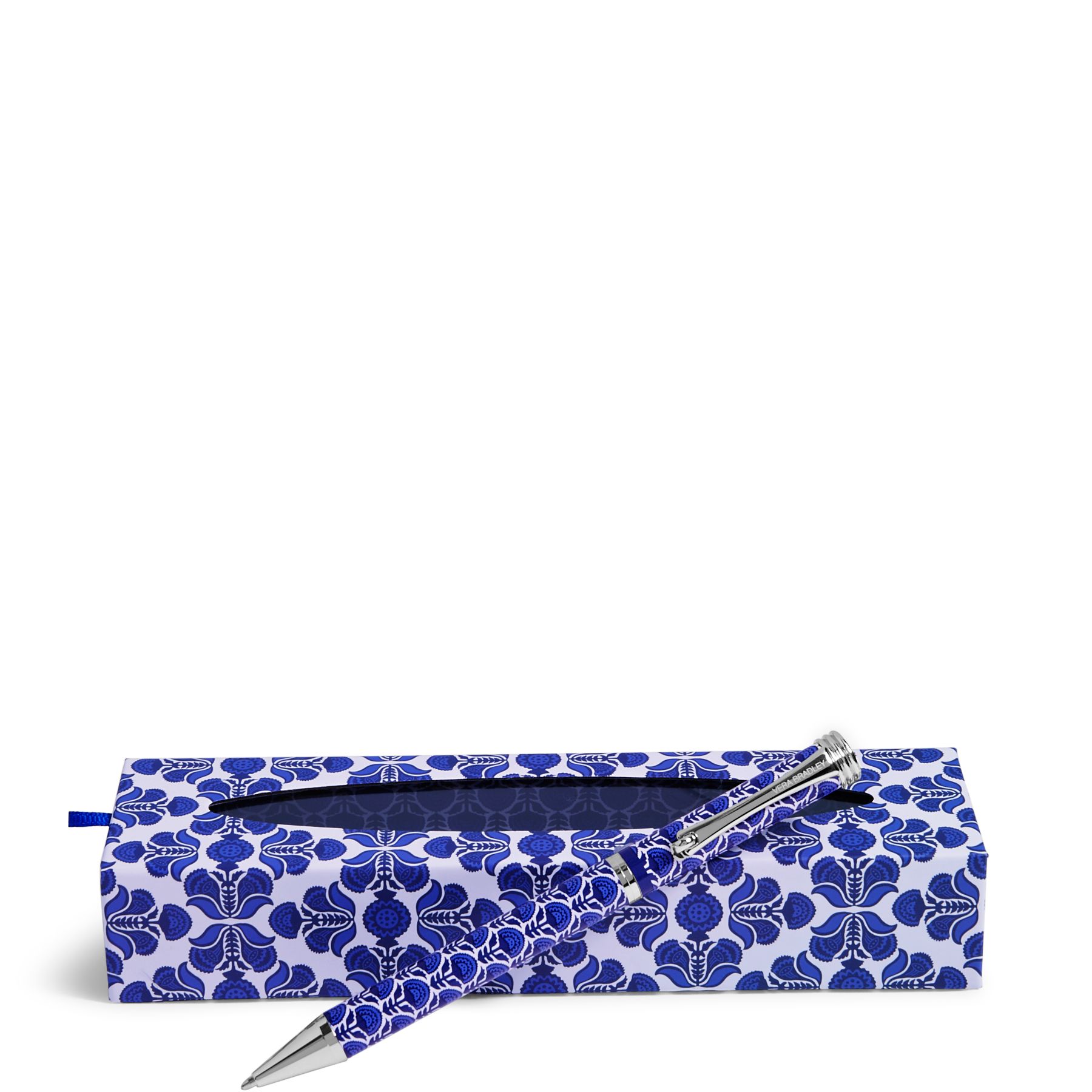 Vera Bradley Ball Point Pen in Cobalt Tile