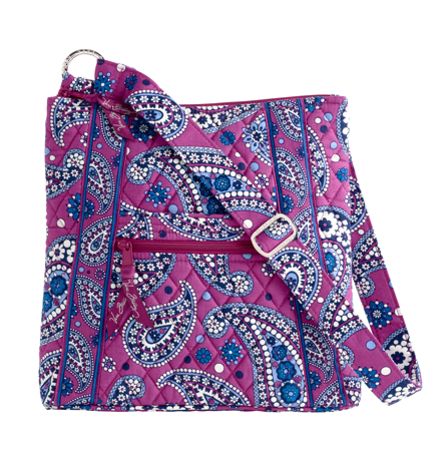 Vera Bradley Hipster Boysenberry Purple Crossbody Messenger Bag Purse ...