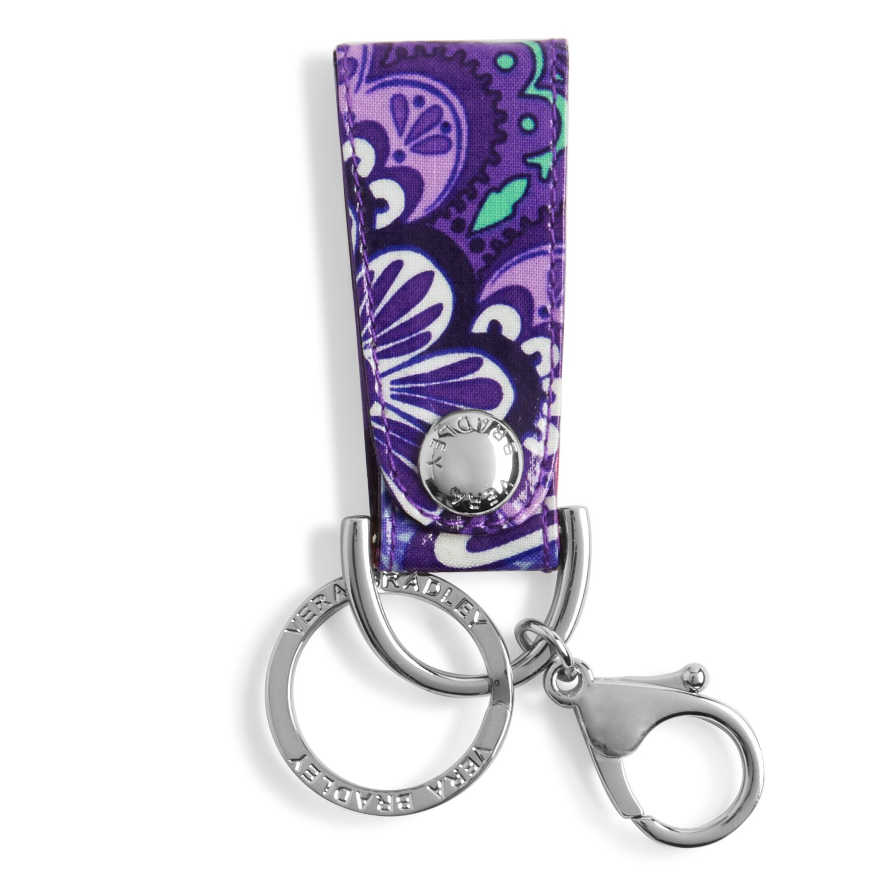Vera Bradley Loop Keychain in Lilac Tapestry