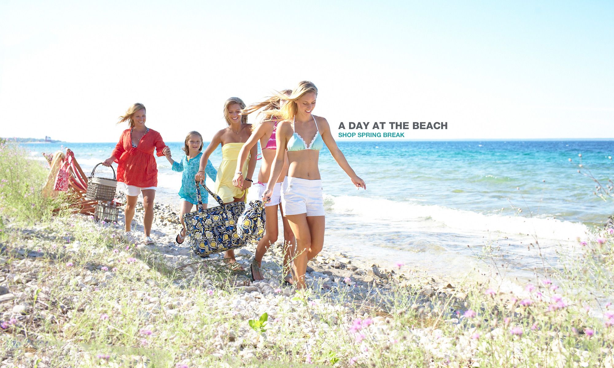 A Day At The Beach. Shop Spring Break.