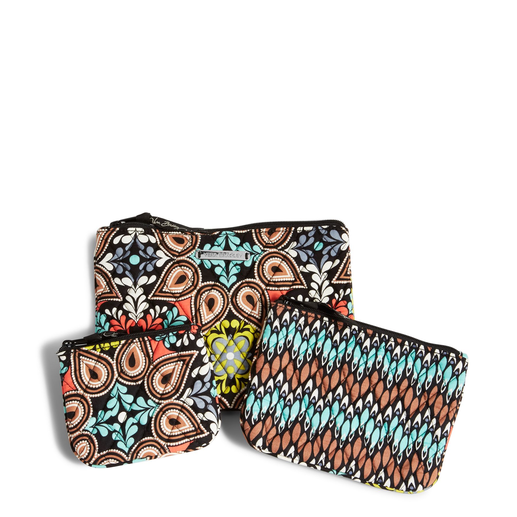 vera bradley cosmetic bag trio