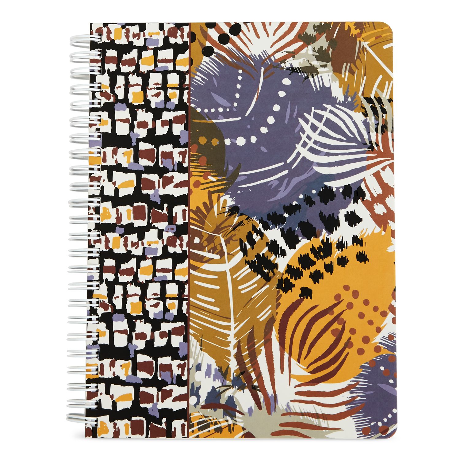 Vera Bradley Mini Notebook with Pocket in Painted Feathers