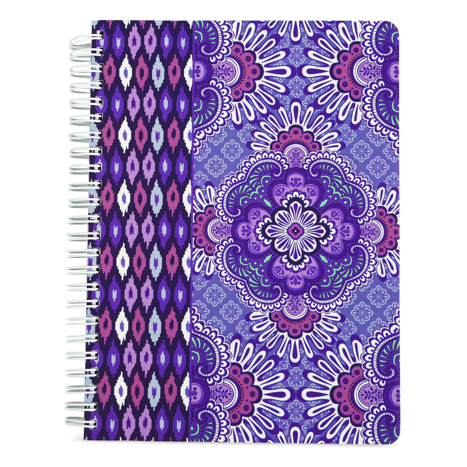 Vera Bradley Mini Notebook with Pocket in Lilac Tapestry