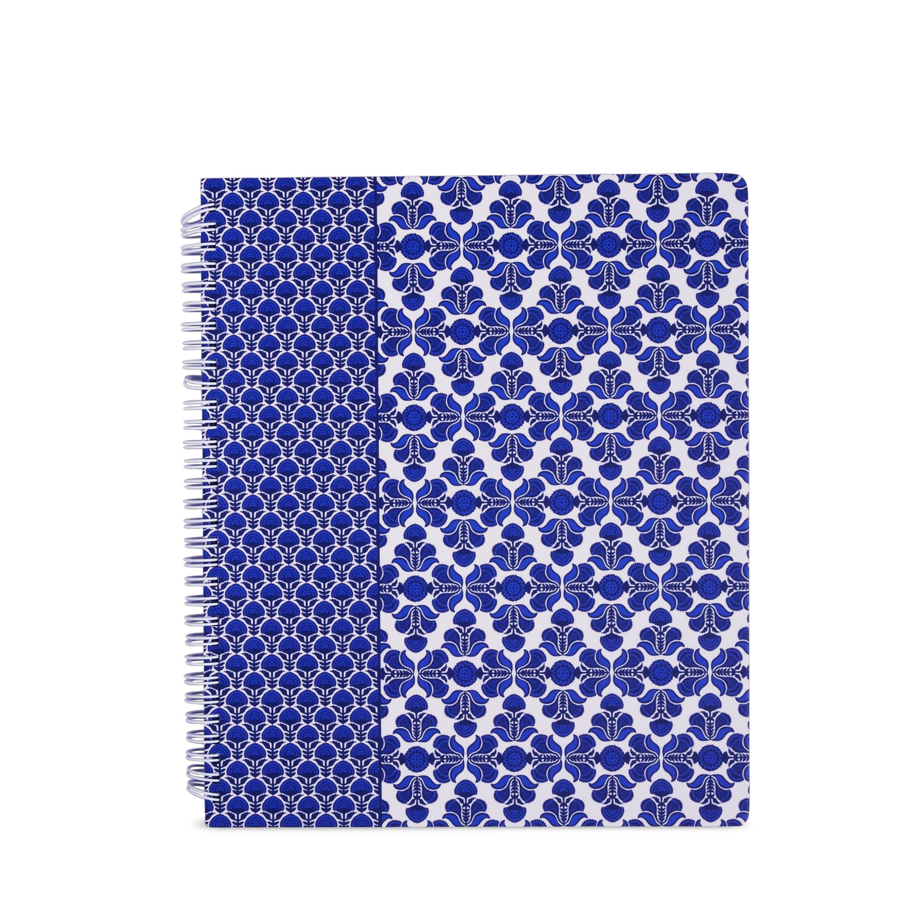Vera Bradley Notebook with Pocket in Cobalt Tile