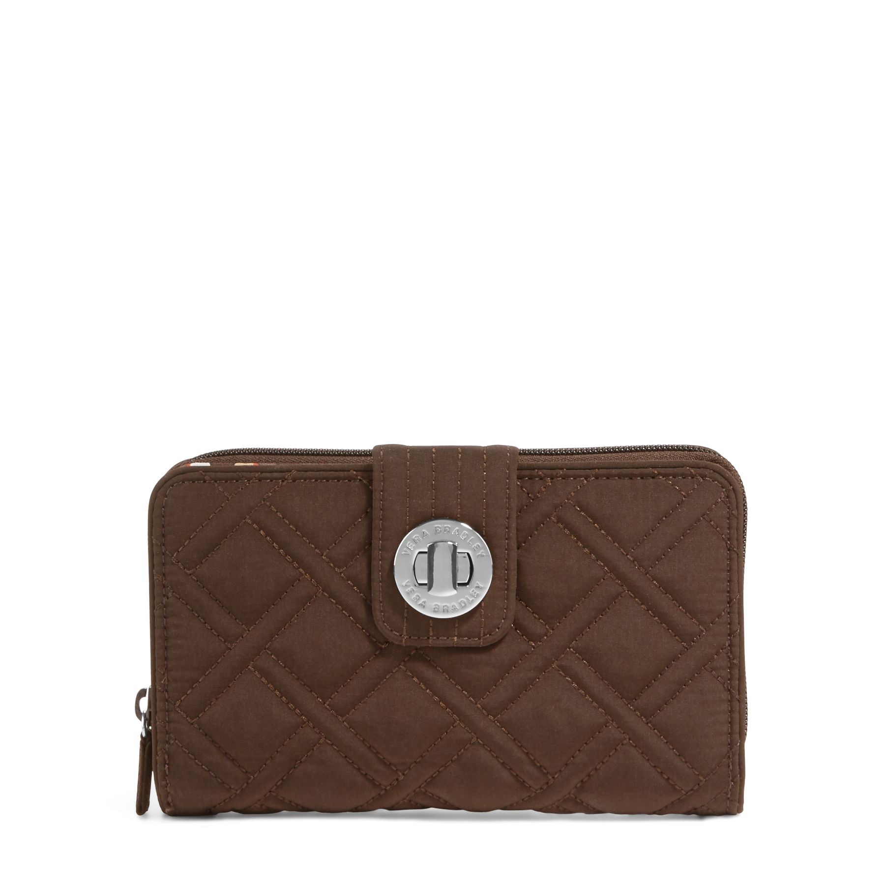 Vera Bradley Turn Lock Wallet in Espresso