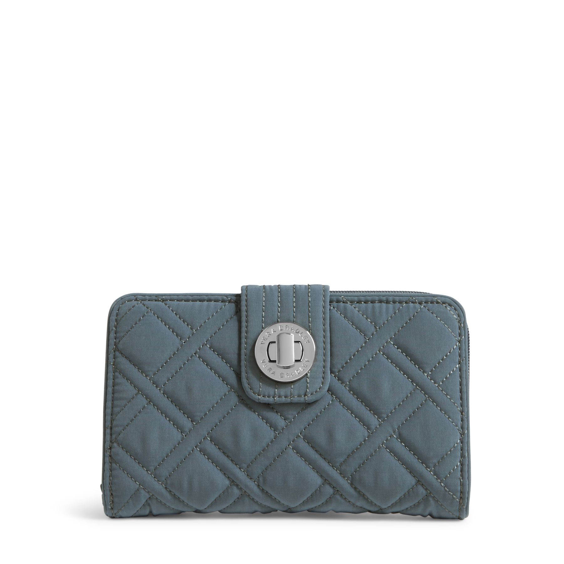 Vera Bradley Turn Lock Wallet in Charcoal