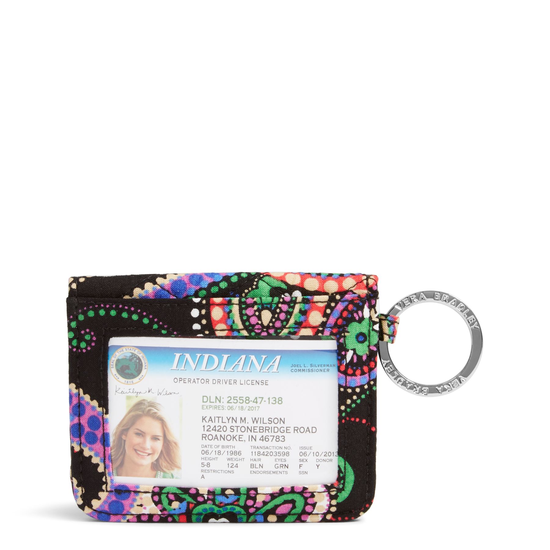 Vera Bradley Campus Double ID in Kiev Paisley