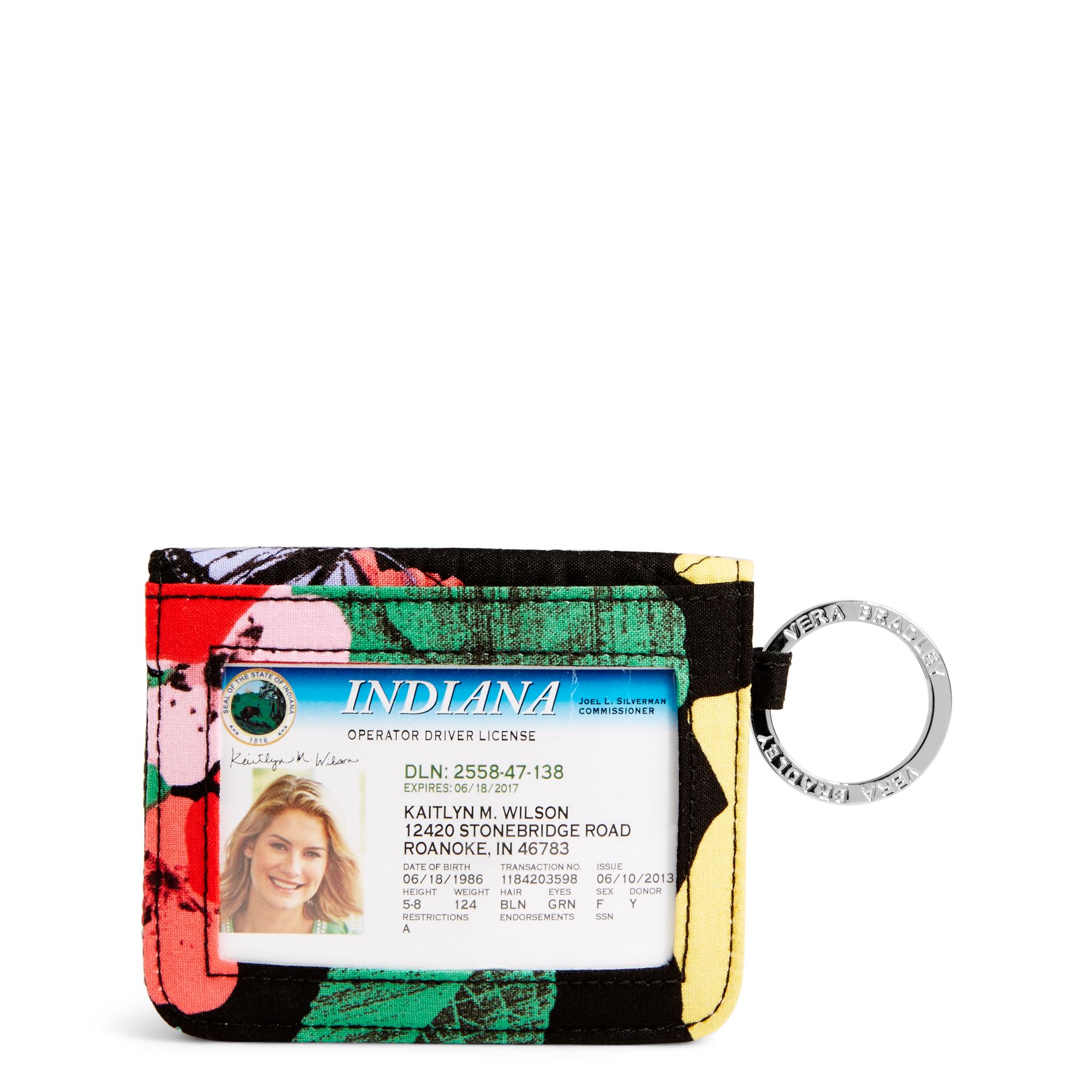 Vera Bradley Campus Double ID in Havana Rose