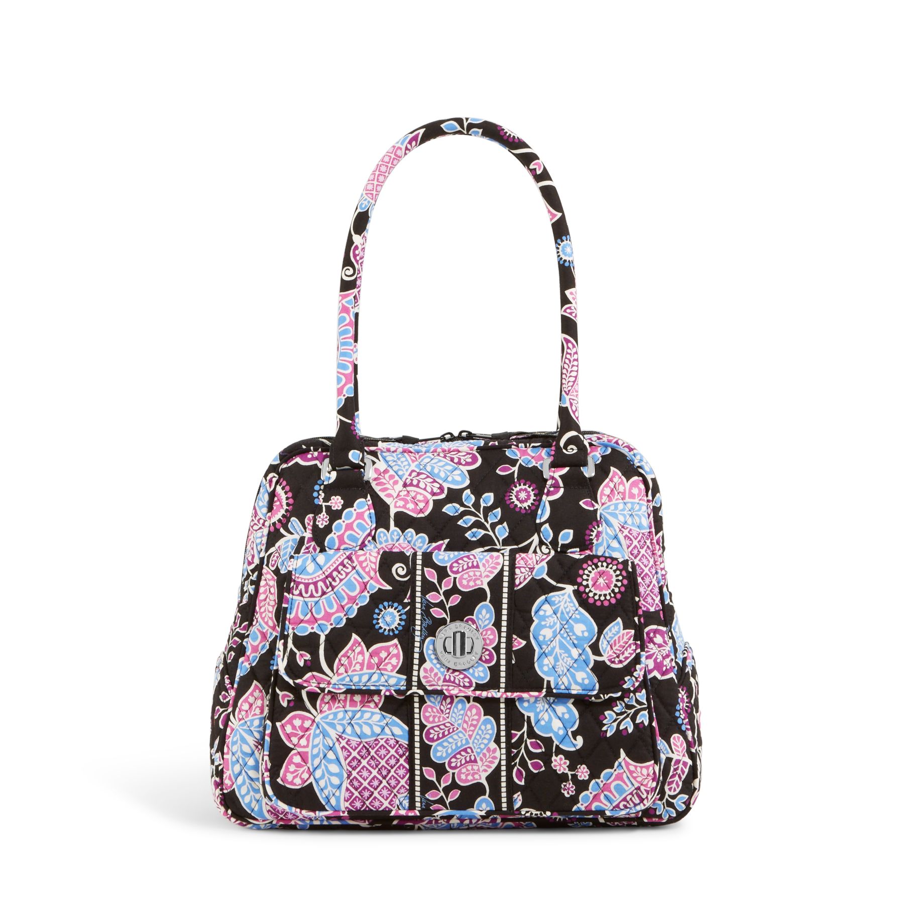Vera Bradley Turnlock Satchel in Alpine Floral