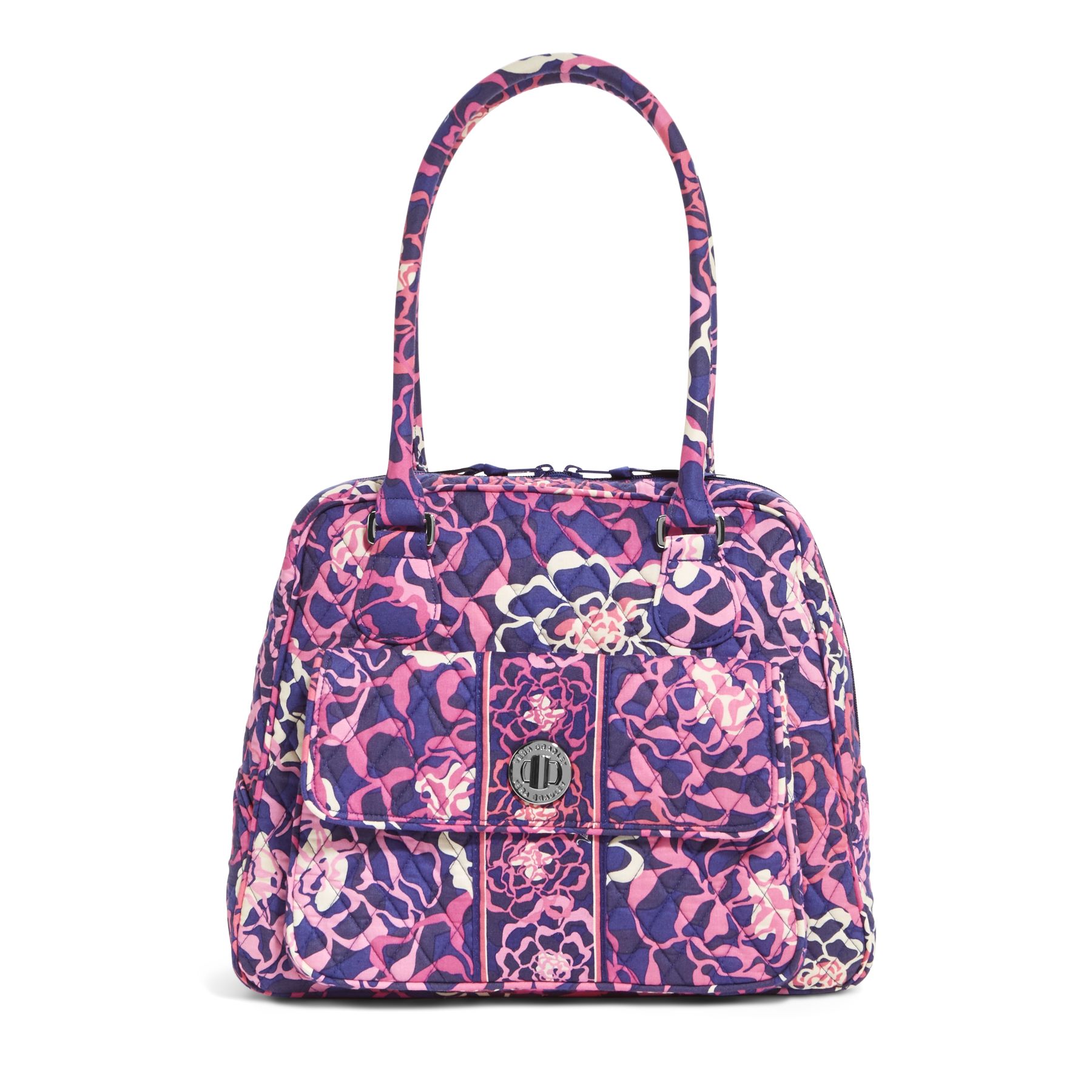 Vera Bradley Turnlock Satchel in Katalina Pink