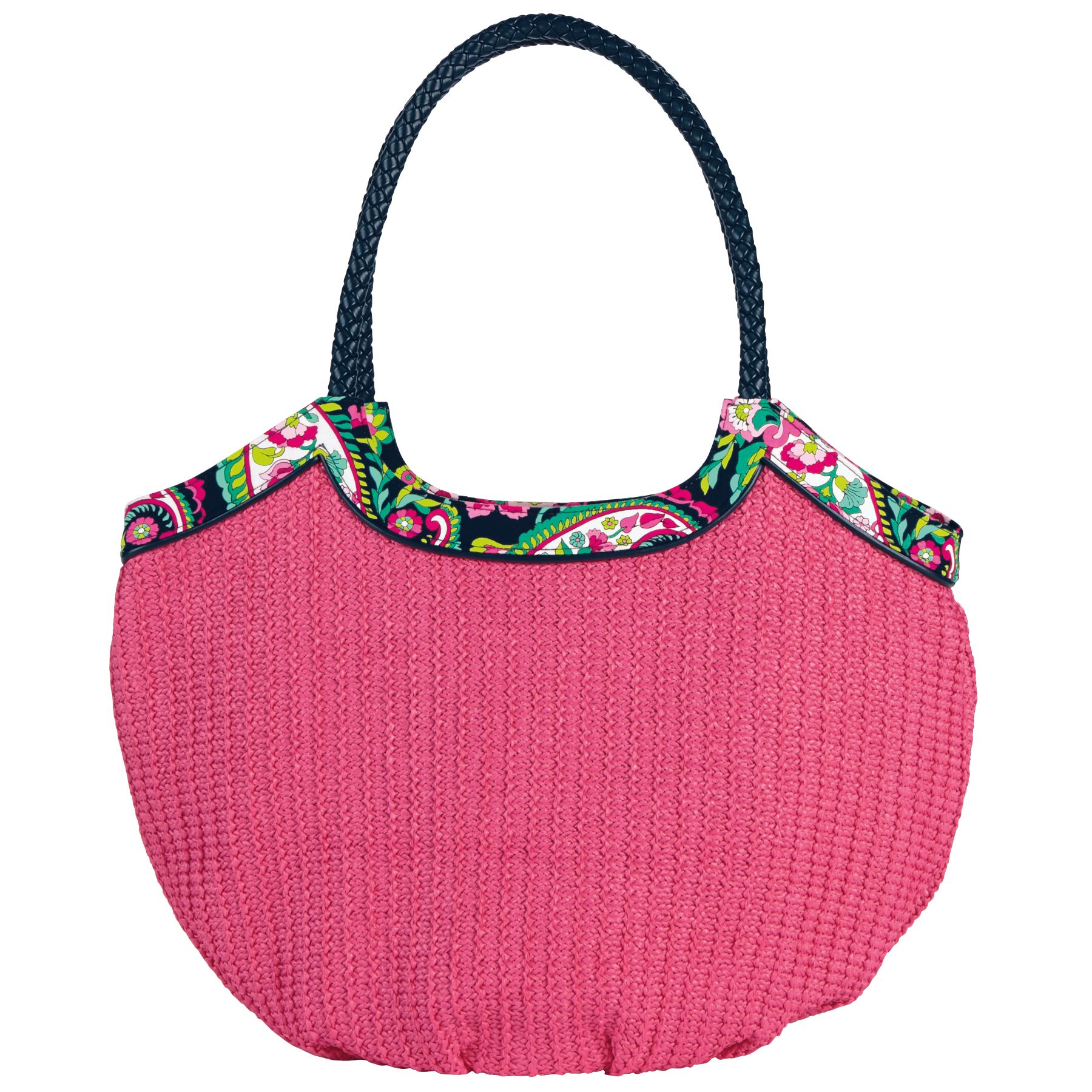 Vera Bradley Straw Bucket Tote Bag eBay