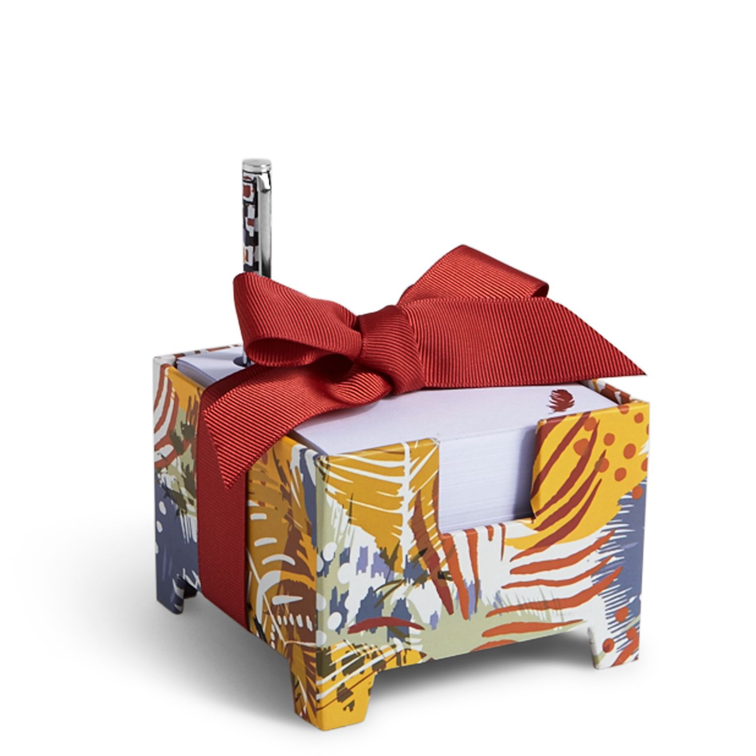 Vera Bradley Note Cube & Mini Pen in Painted Feathers