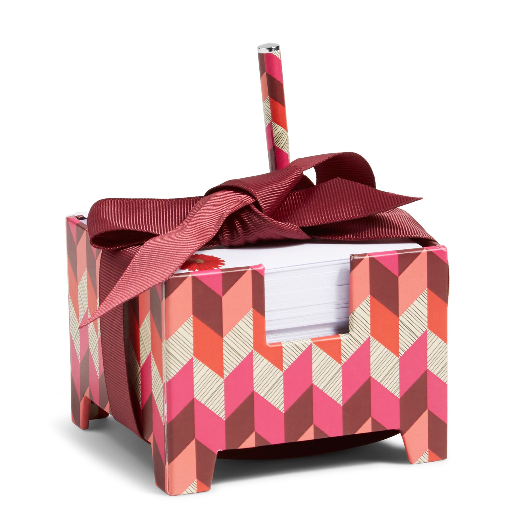 Vera Bradley Note Cube & Mini Pen in Bohemian Chevron