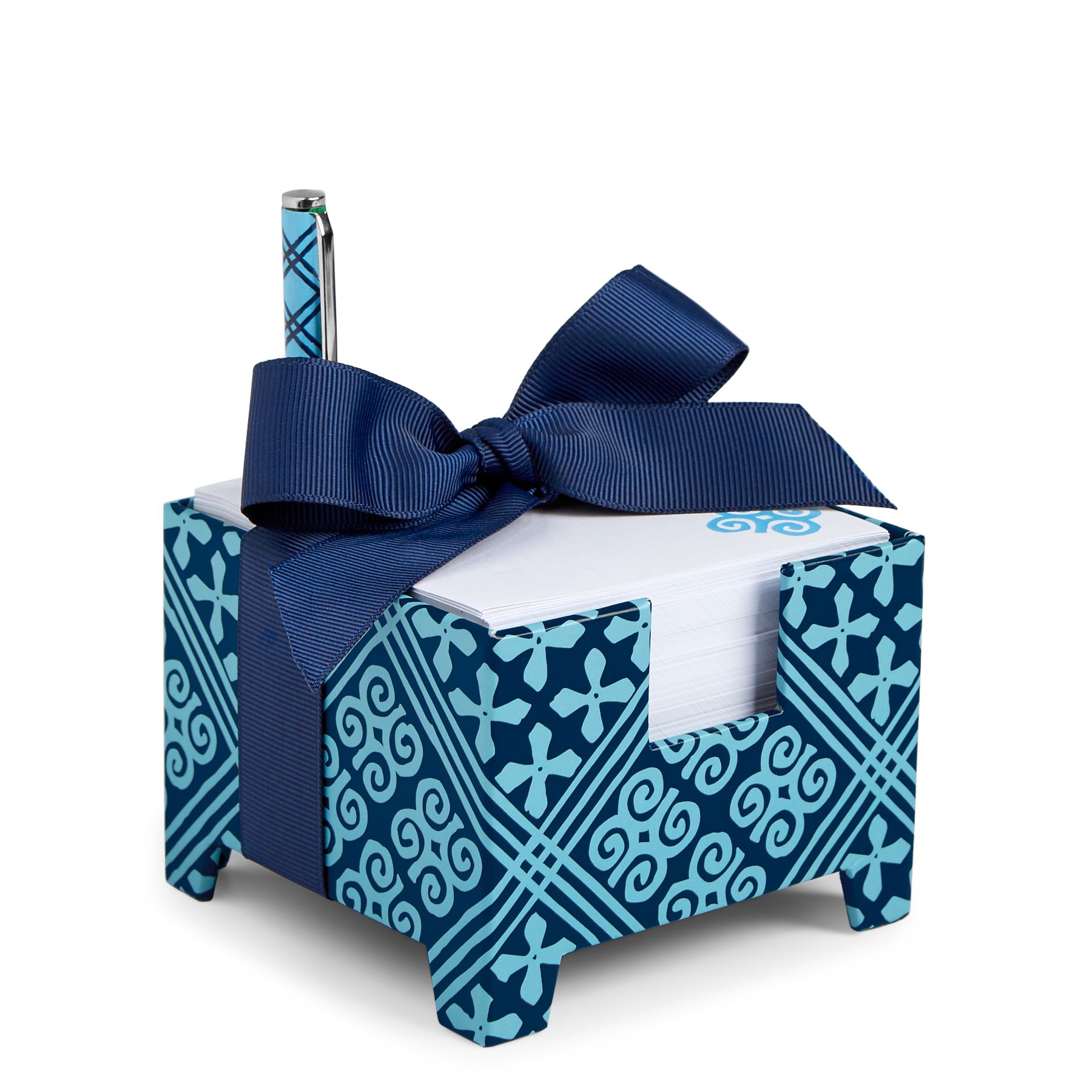 Vera Bradley Note Cube & Mini Pen in Cuban Tiles