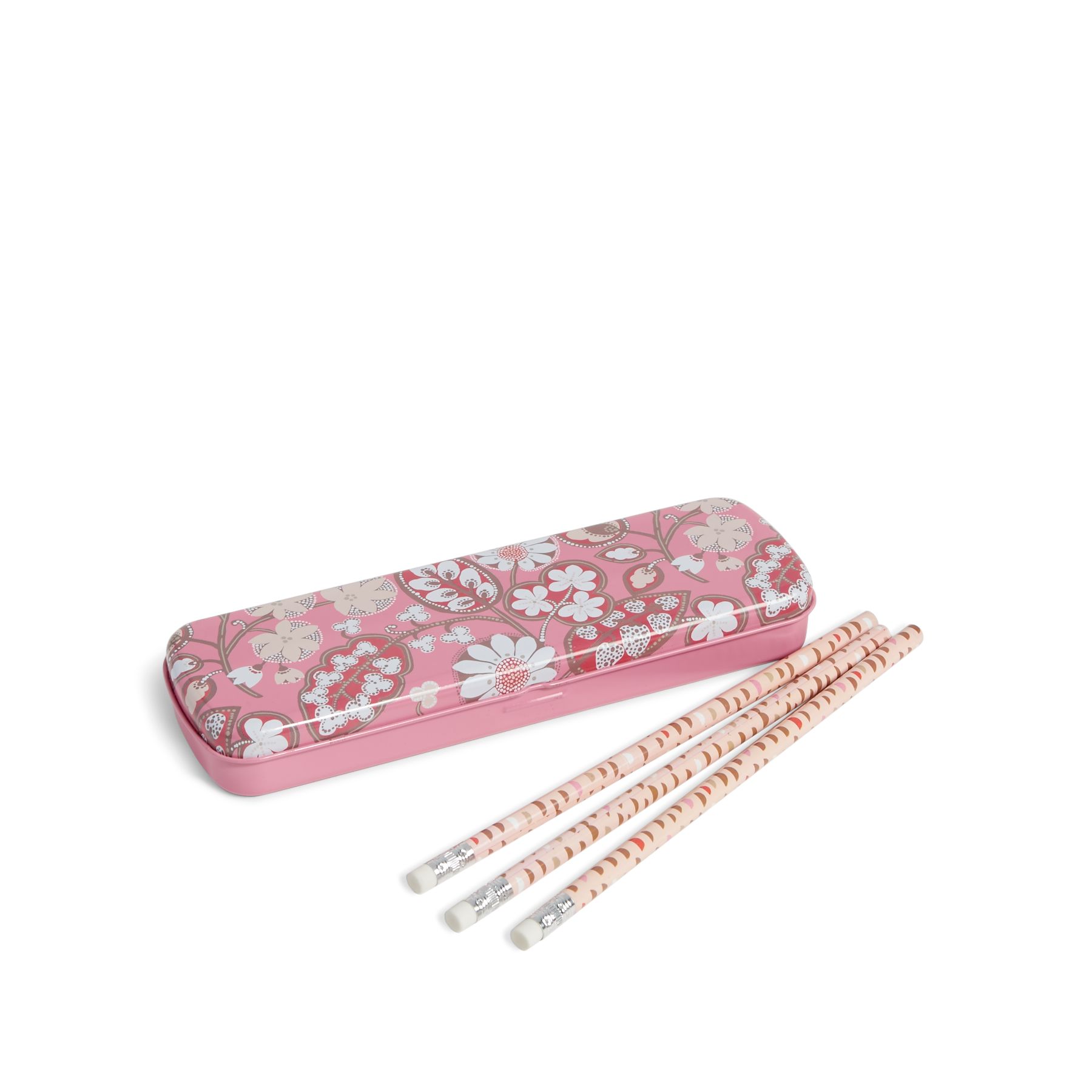 Vera Bradley Pencil Set with Tin in Blush Pink