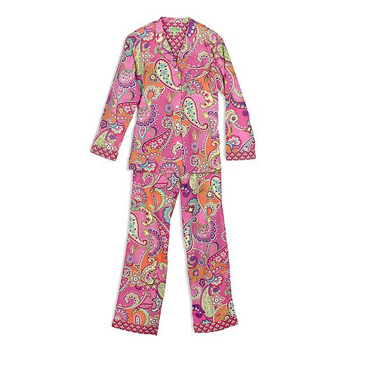 Pajama Pants and Top in Pink Swirls