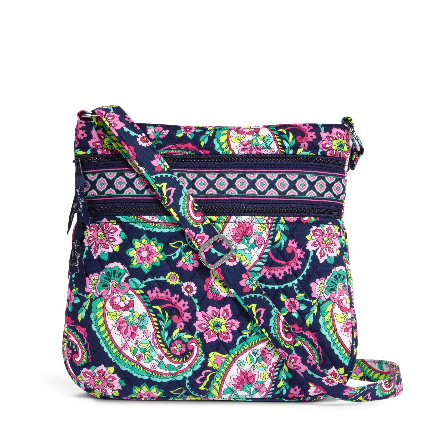 Vera Bradley Triple Zip Hipster Crossbody Bag | eBay