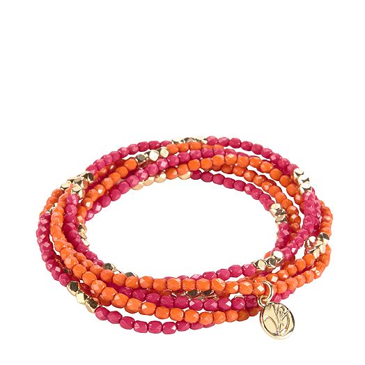 Layered Bead Bracelet in Ziggy Zinnia