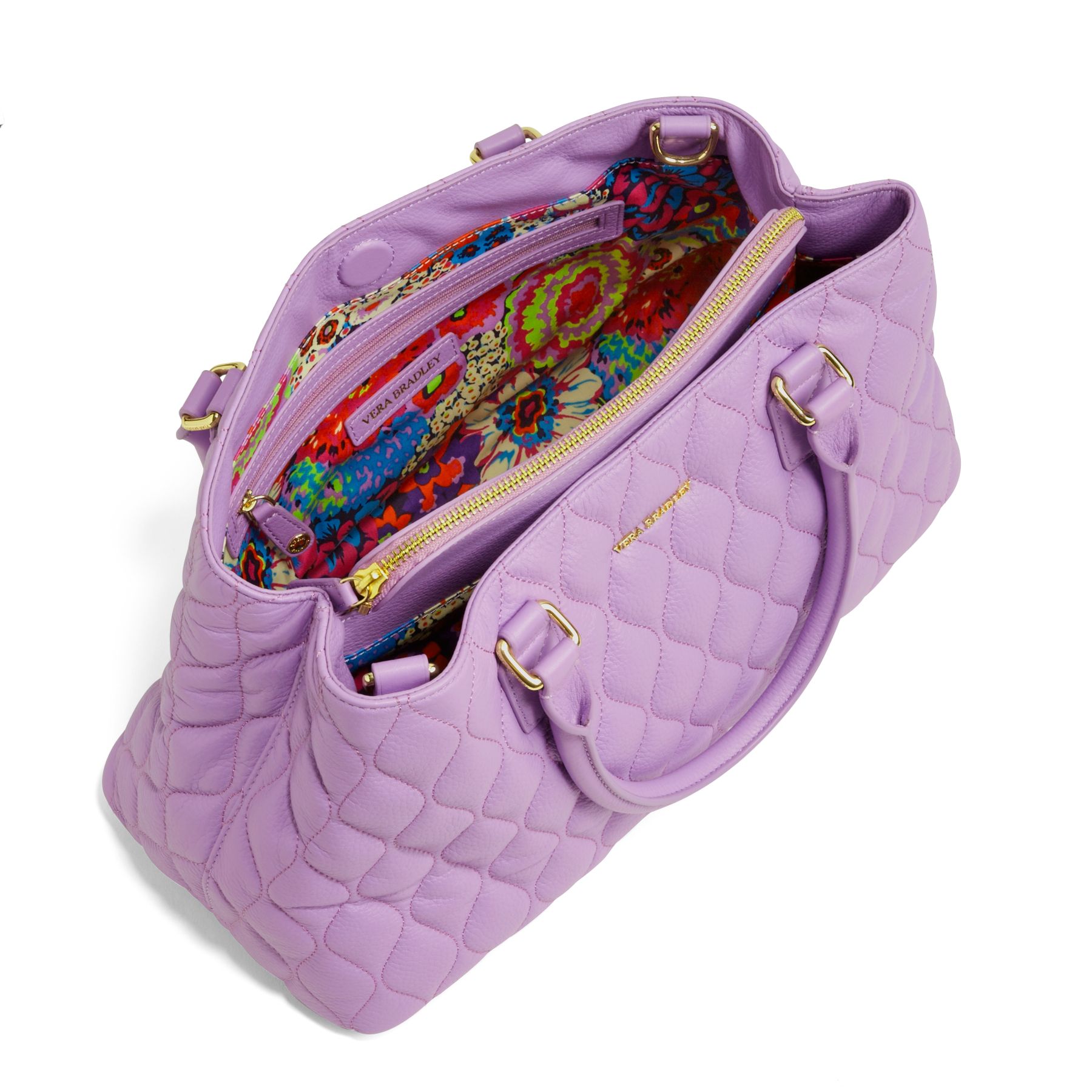 vera bradley quilted emma satchel